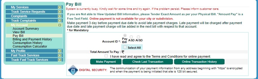 BESCOM bill payment online