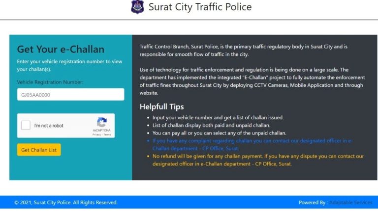 e-challan-surat-pay-online-on-city-police-website