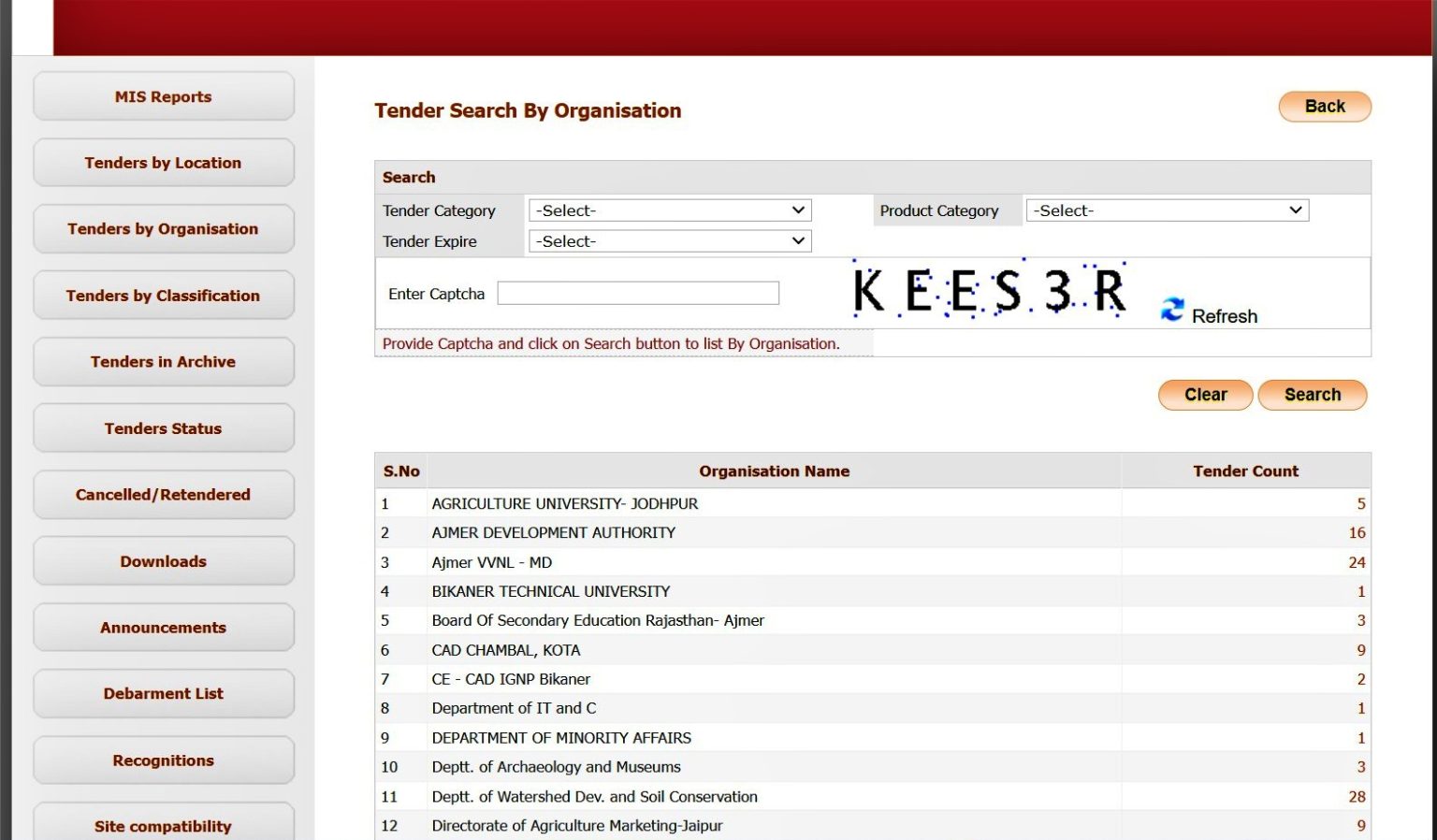 Rajasthan Eprocurement Online Bid, Registration