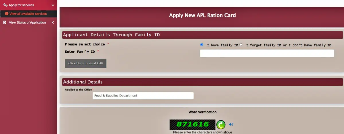 Haryana ration card