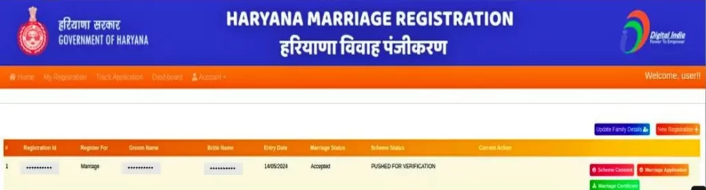 marriage certificate Haryana