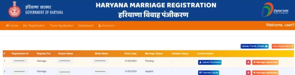 marriage certificate Haryana